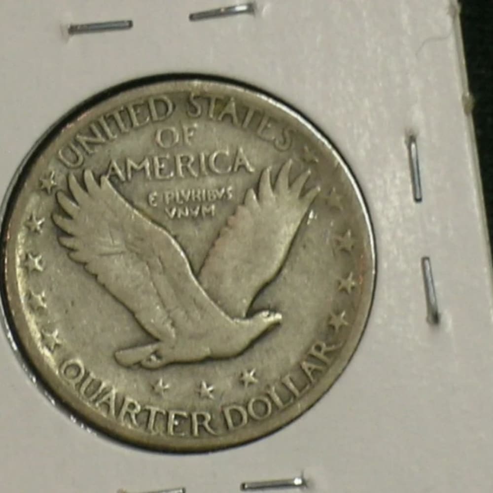 1927 Nice Standing Liberty Quarter - Early Date Coin - -- over 90 years old (AE7-6)